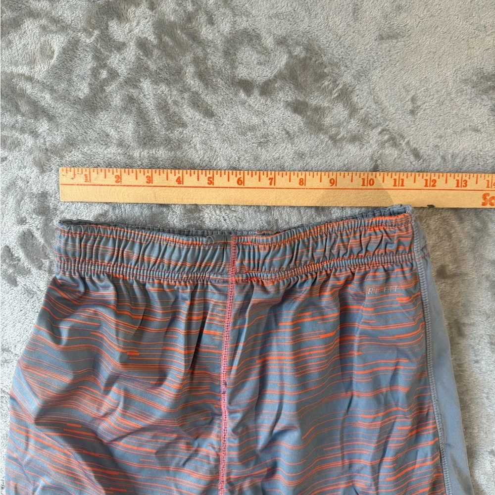 Nike Dri-Fit Shorts Mens Large Gray Orange Athletic Training‎ 20” EUC